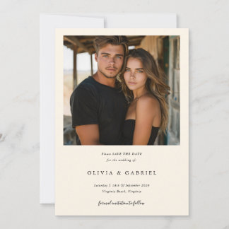 Enchanted Forest Photo Minimal Save the Date Invitation