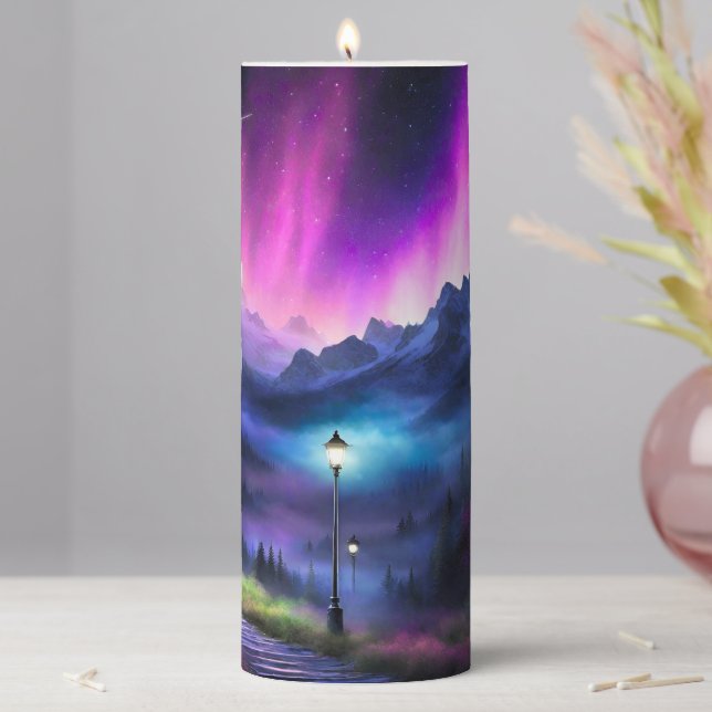 Enchanted Forest Pillar Candle (In Situ)