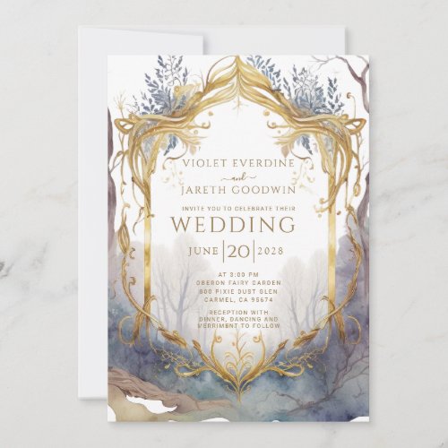 Enchanted Forest Portal Wedding  Invitation