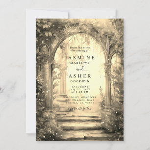 Enchanted Forest Portal Wedding Invitation