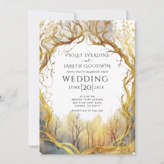 Enchanted Forest Portal Wedding Invitation | Zazzle