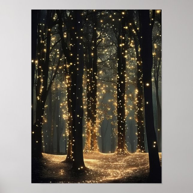 Enchanted Forest Print Moody Fall Print Autumn Wal (Front)