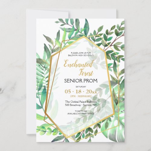 Enchanted Forest Prom Invitation