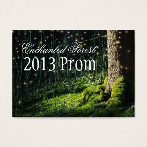Customizable Enchanted Forest Prom Tickets - Invitations Business Card Template