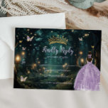 Enchanted Forest Purple Lilac Dress Quinceañera RSVP Card<br><div class="desc">Personalize this enchanting Quinceañera / Sweet 16 birthday RSVP card easily and quickly. Simply click the Edit Using Design Tools button to further edit the text, change font styles and font colors. Featuring a girl dressed in a purple lilac dress and an enchanted forest background. The butterflies, quince girl and...</div>