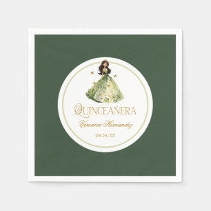 Enchanted Forest Quinceanera Birthday Napkins