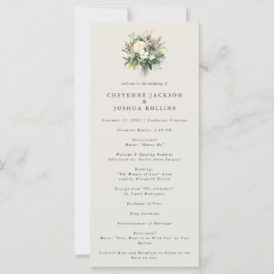 Enchanted Forest Romantic Bohemian Wedding Program