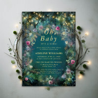 Enchanted Forest Roses Fairy Woodland Baby Shower