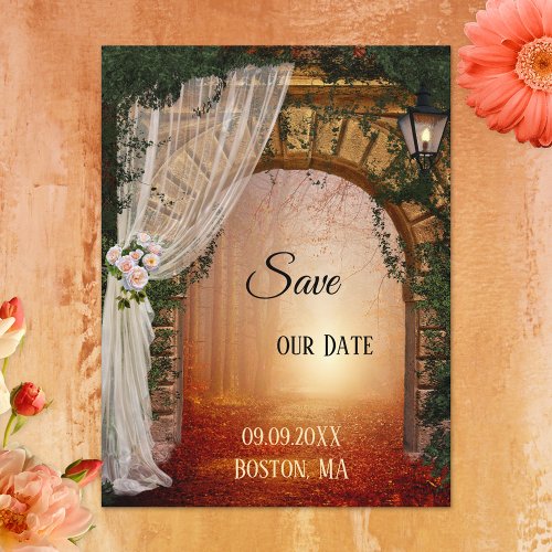 Enchanted Forest Save the Date Postcard