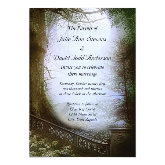 Enchanted Forest Scene Wedding Invitation
