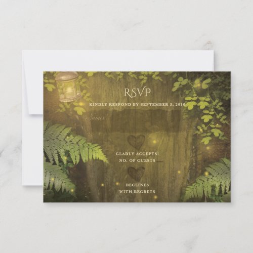 Enchanted Forest Secret Garden Dream Wedding RSVP