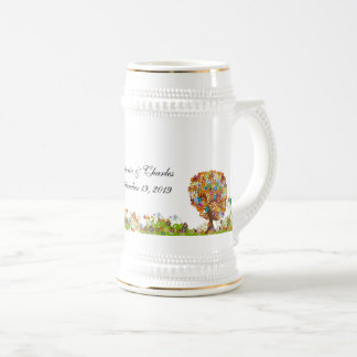 Enchanted Forest Side Branch Wedding Beer Stein
