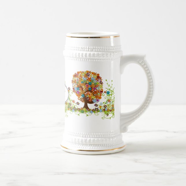 Enchanted Forest Side Branch Wedding Beer Stein (Right)