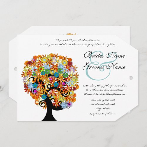 Enchanted Forest Side Branch Wedding Invitations