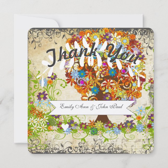 Enchanted Forest Side Branch Wedding Invitations (Front)