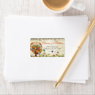 Enchanted Forest Side Branch Wedding Label