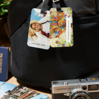 Enchanted Forest Side Branch Wedding Luggage Tag