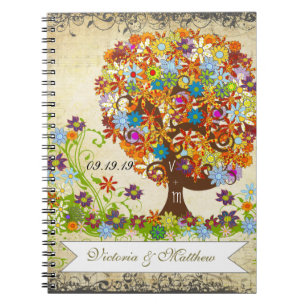 Enchanted Forest Side Branch Wedding Notebook