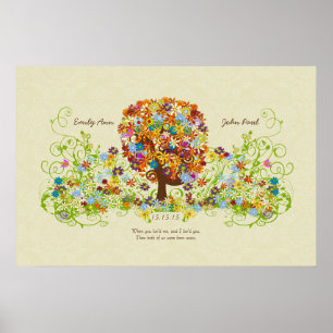 Enchanted Forest Side Branch Wedding Seating Chart