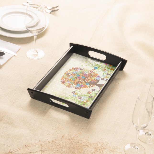 Enchanted Forest Side Branch Wedding Serving Tray (Front)