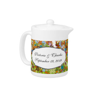Enchanted Forest Side Branch Wedding Teapot