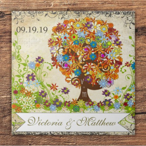 Enchanted Forest Side Branch Wedding Tile