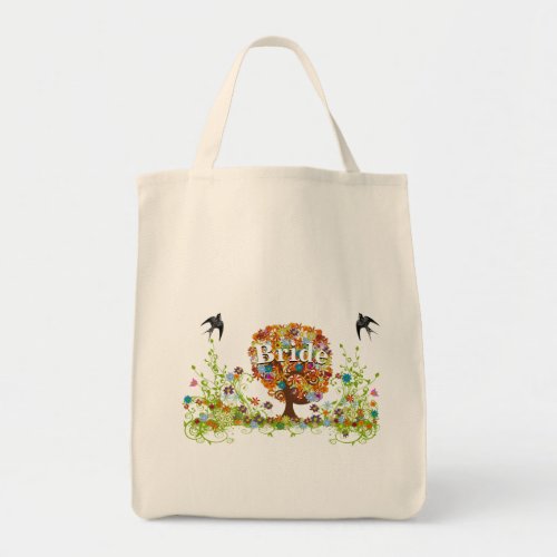 Enchanted Forest Side Branch Wedding Tote Bag