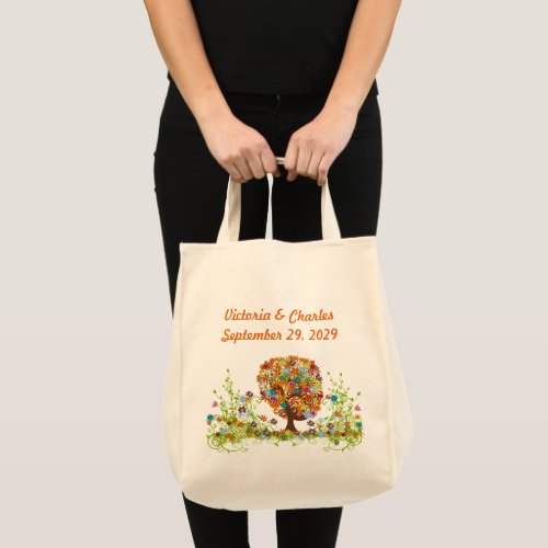 Enchanted Forest Side Branch Wedding Tote Bag