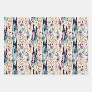 Enchanted Forest Spirits Wrapping Paper Sheets