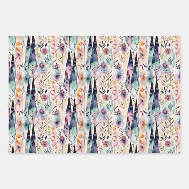 Enchanted Forest Spirits Wrapping Paper Sheets (Front)