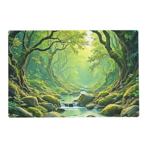 Enchanted Forest Stream Design Placemat
