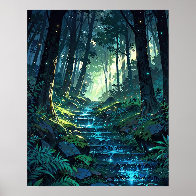 Enchanted Forest Stream Poster (Front)