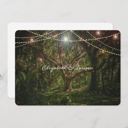 Enchanted ForestString Lights Wedding Invitation