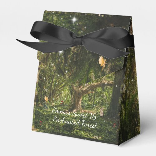 Enchanted Forest Sweet 16 Fairies Sparkling Lights Favor Boxes