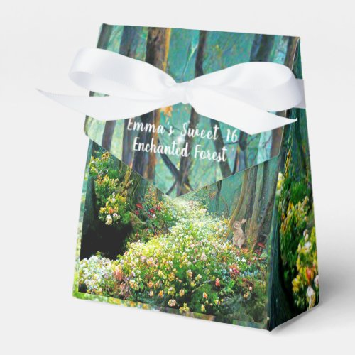 Enchanted Forest Sweet 16 Fairies Sparkling Lights Favor Boxes