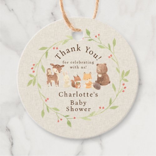 Enchanted Forest Thank You Favor Tags