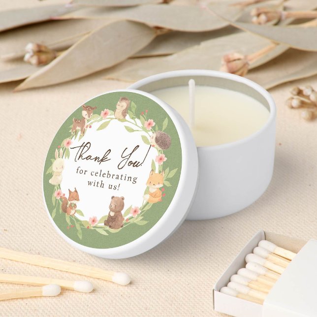 Enchanted Forest Thank You Mini Candle Favors (Creator Uploaded)