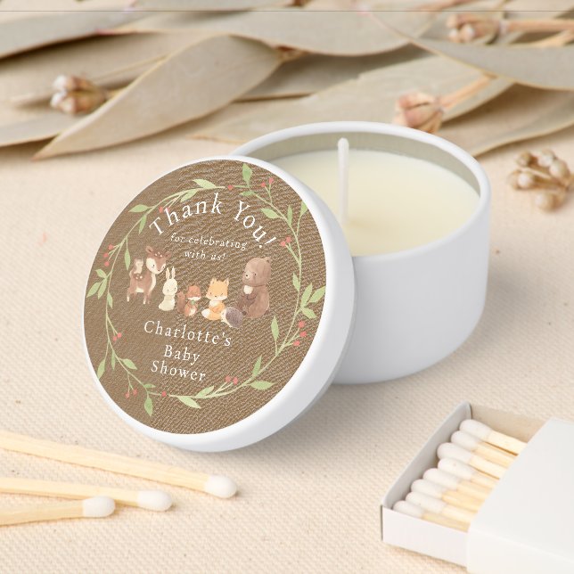 Enchanted Forest Thank You Mini Candle Favors (Insitu)