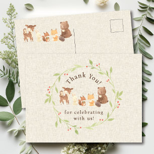 Enchanted Forest Thank You Postcard