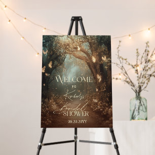 Enchanted Forest Trees Bridal Shower Welcome Sign