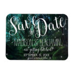 Enchanted Forest Trees Fairy Lights Save The Date Magnet at Zazzle