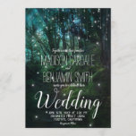 Enchanted Forest Trees Fairy Lights Wedding Invitation