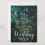 Enchanted Forest Trees Fairy Lights Wedding Invitation at Zazzle