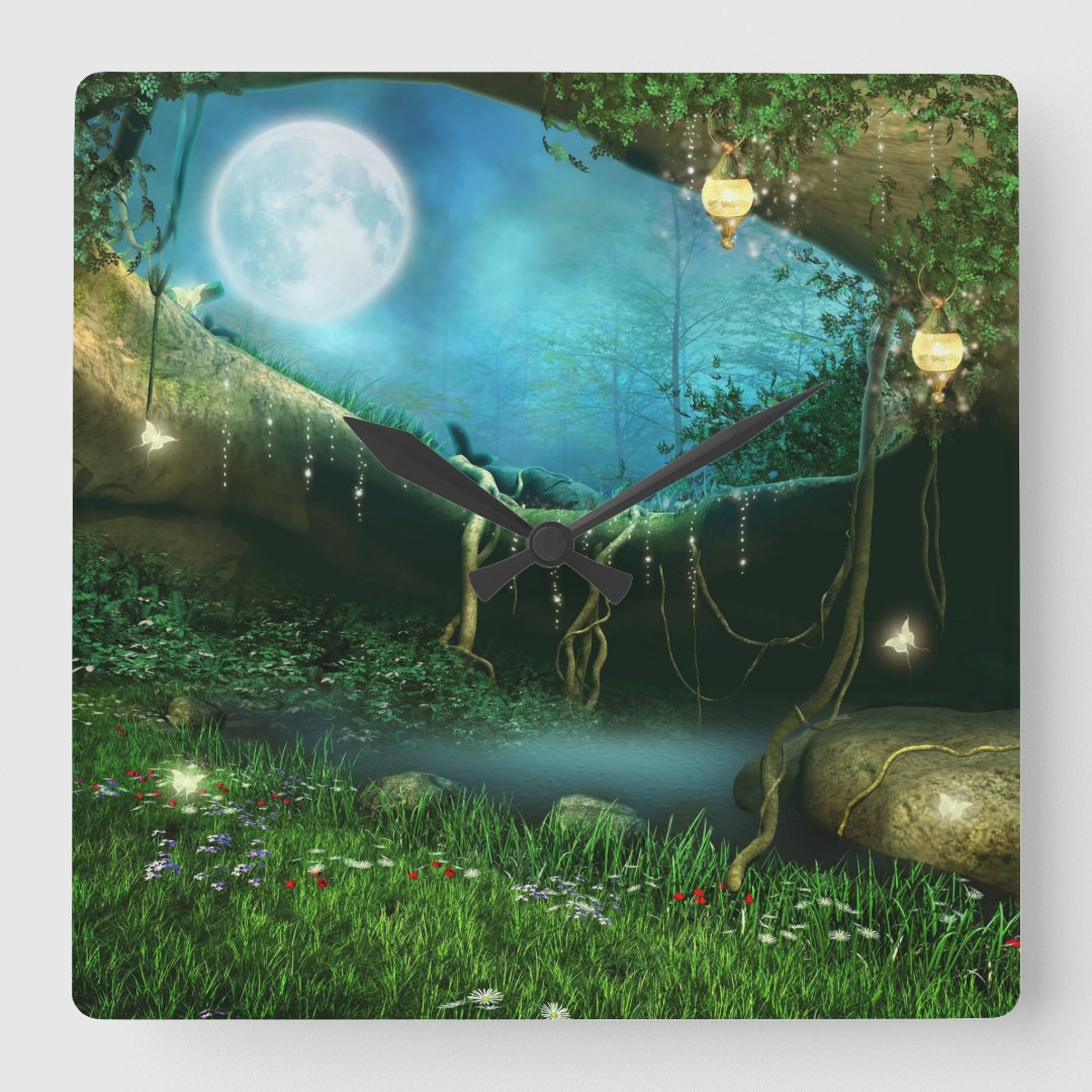 Enchanted Forest Wall Clock | Zazzle