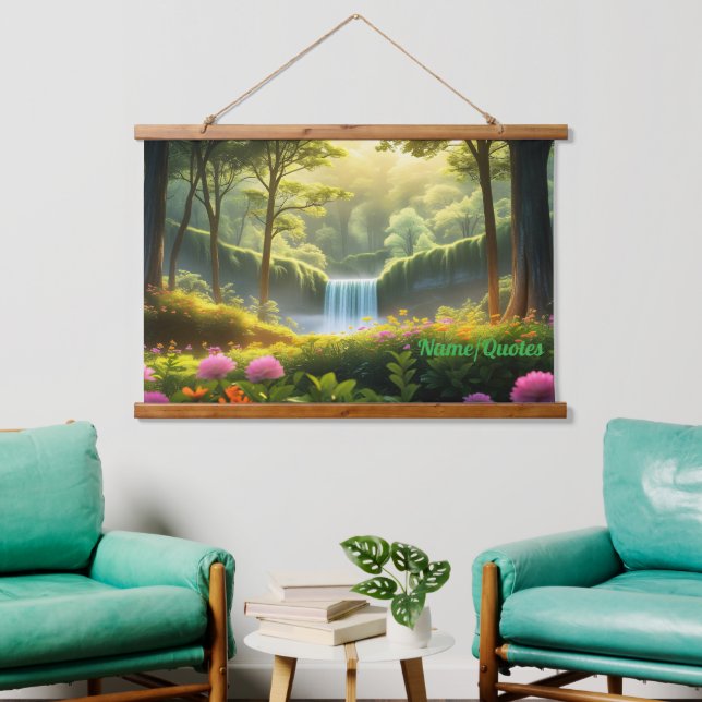 Enchanted Forest Waterfall Hanging Tapestry (Living Room)
