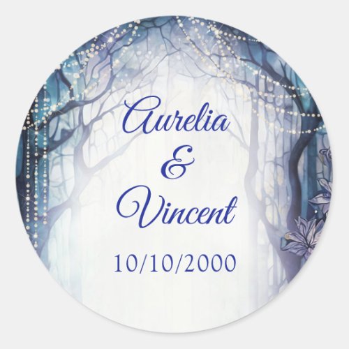 Enchanted Forest Wedding Classic Round Sticker