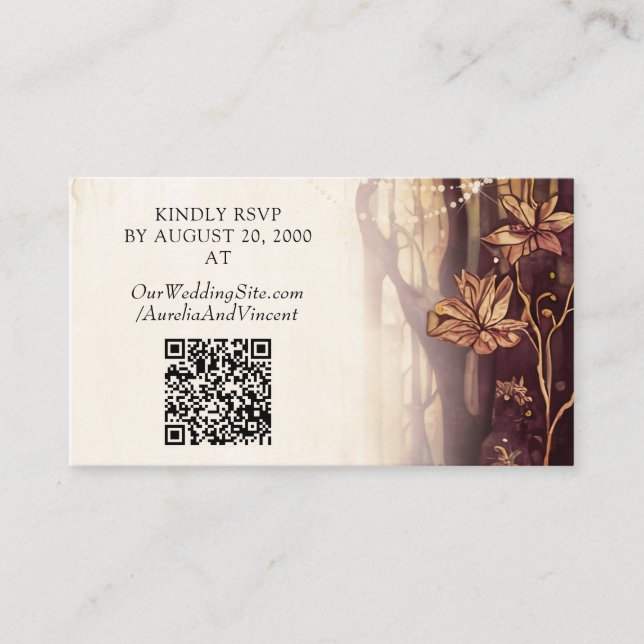 Enchanted Forest Wedding Enclosure Card (Front)