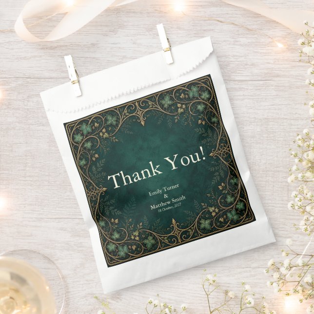 Enchanted Forest Wedding Favor Gift Bag (Clipped)