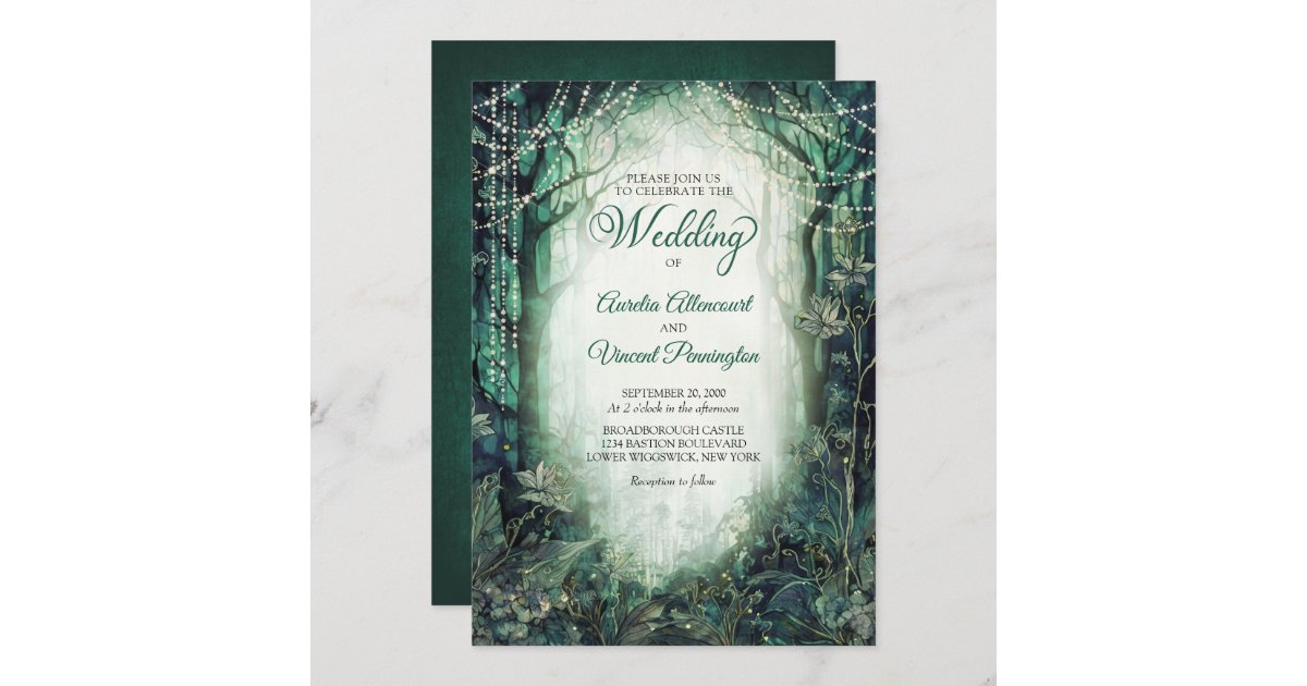 Enchanted Forest Wedding Invitation | Zazzle