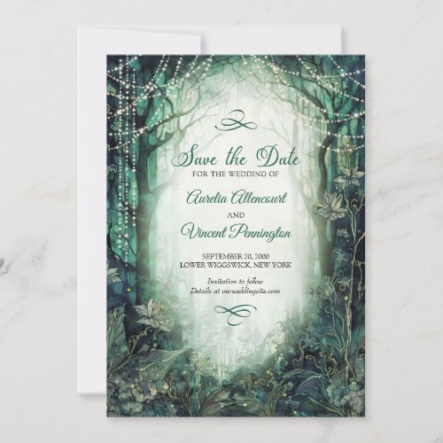 Enchanted Forest Wedding Save The Date